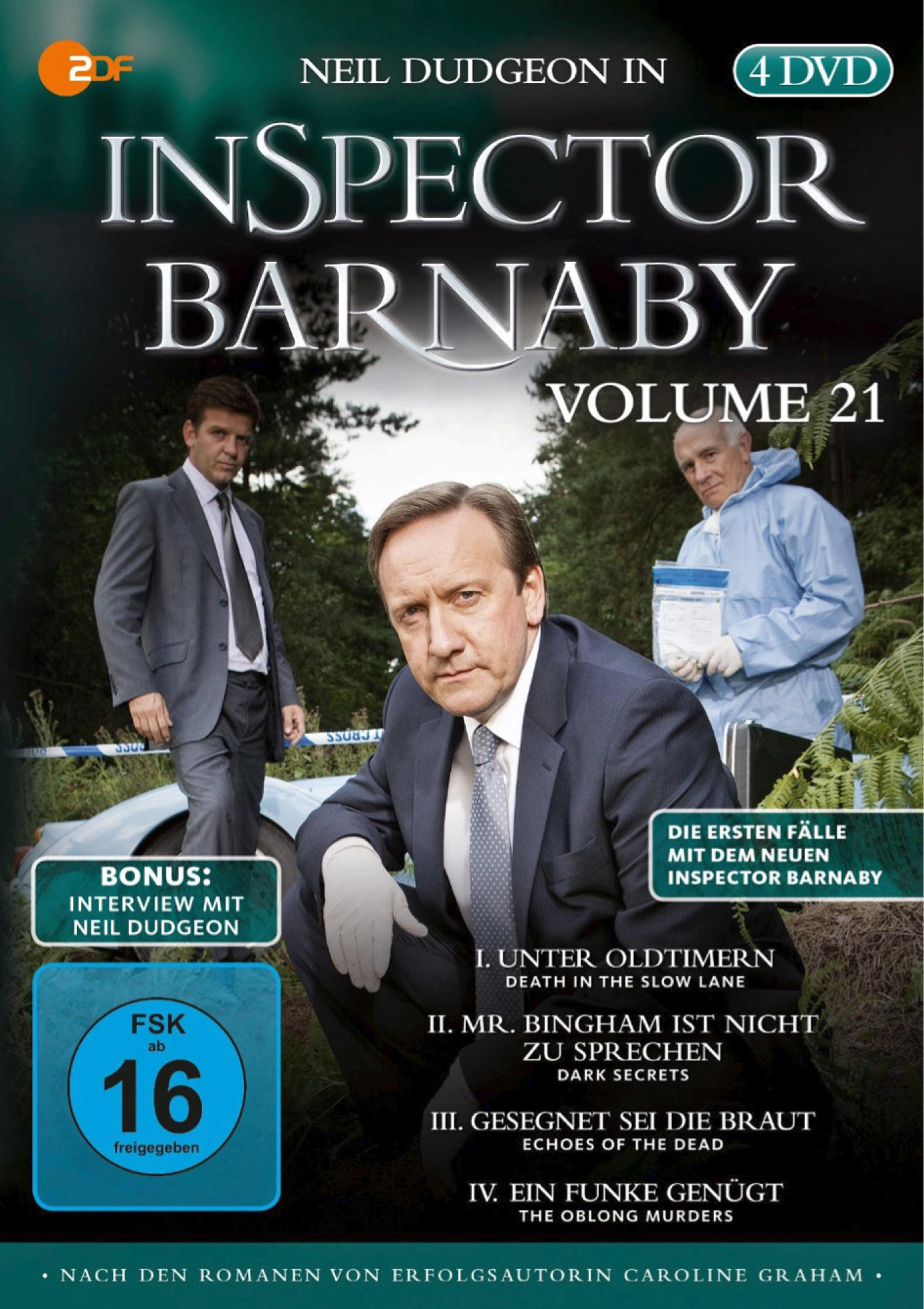 DVD-Cover von Inspector Barnaby. Es sind drei Männer in Anzügen zu sehen. Text auf dem Cover.