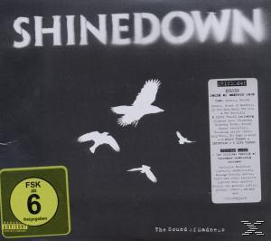 Albumcover mit schwarzem Hintergrund, weißen Vögeln und dem Wort SHINEDOWN.
