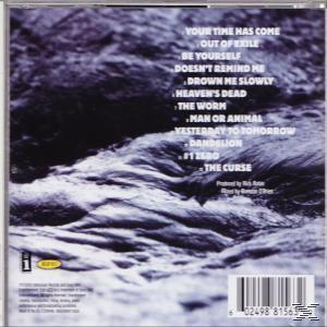 Album-Rückseite. Schwarz-Weiß-Hintergrund. Text: Shine Down. Titelliste: Your Time Has Come, Out of Exile, Be Yourself usw.