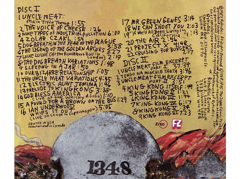 Thumbnail - The Mothers Of Invention - Uncle Meat (CD)