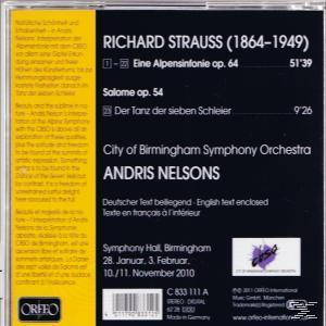 CD-Cover für Werke von Richard Strauss. Enthält Text über Dirigent und Orchester.