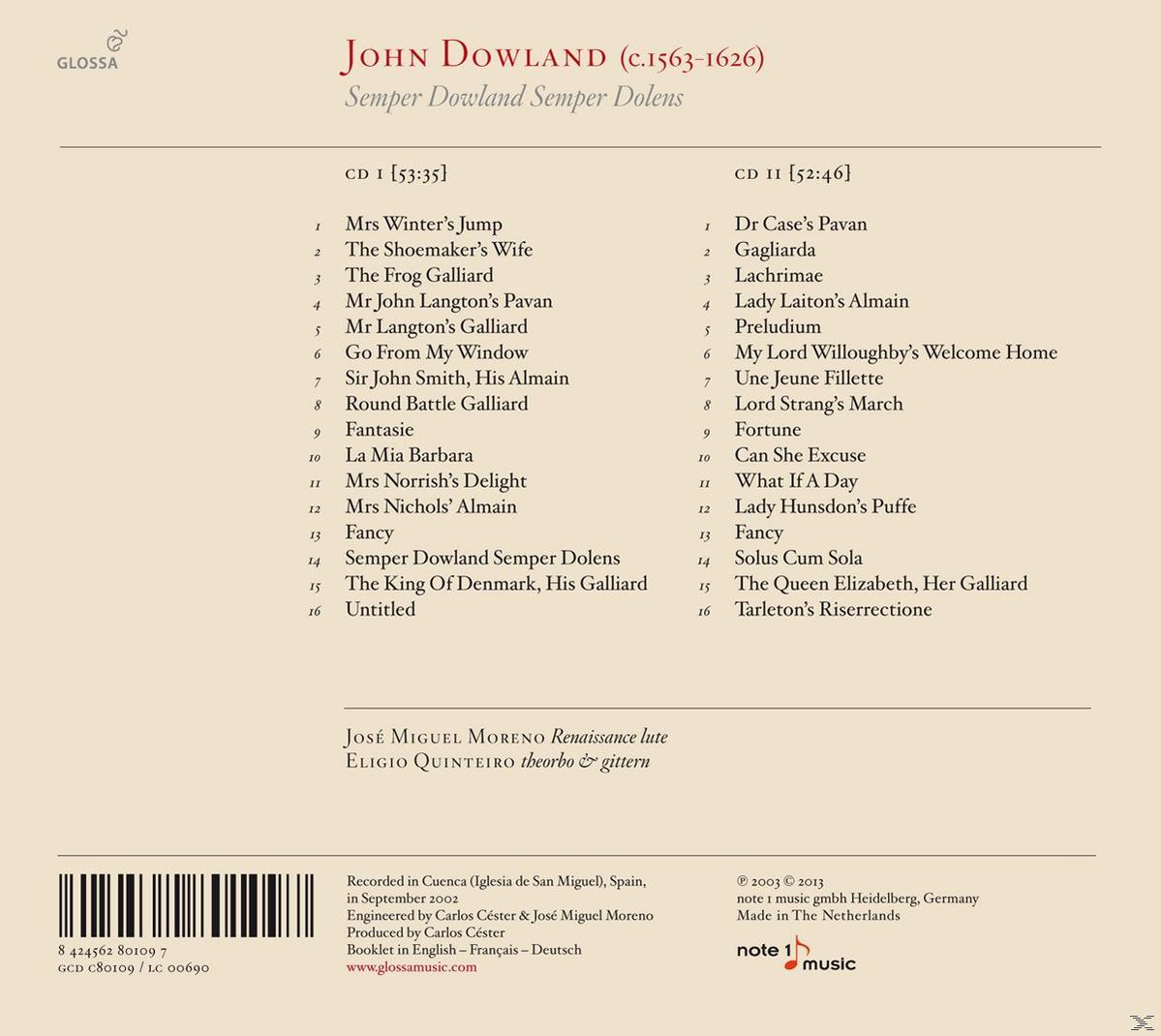 CD-Cover. Text listet Songs, Künstler und CD-Informationen auf cremefarbenem Hintergrund.
