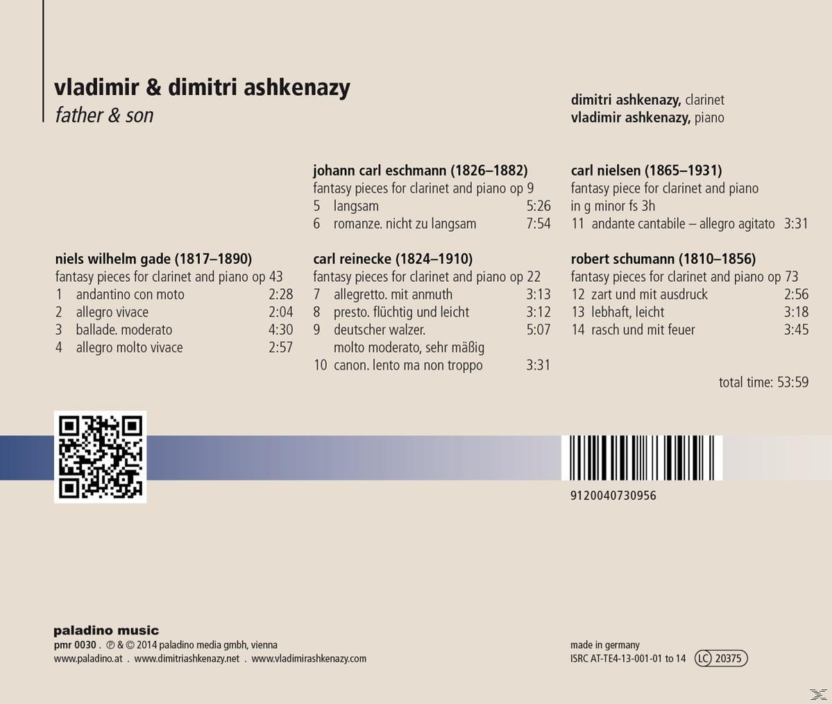 Vladimir Ahskenazy, Ashkenazy Dimitri - Father & Son  - (CD)