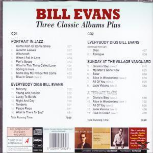 Bill Evans - 3 Classic Albums Plus  - (CD)