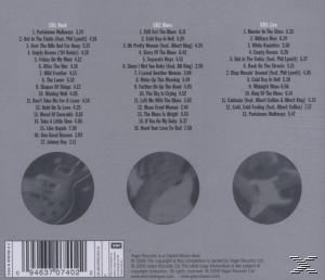 Albumrückseite mit Titelliste, drei Kreisen und einem Barcode.