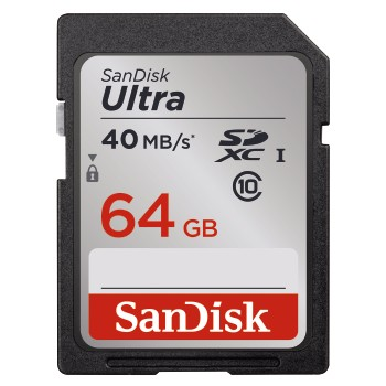 SANDISK Ultra, SDXC Speicherkarte, 64 GB, 40 MB/s