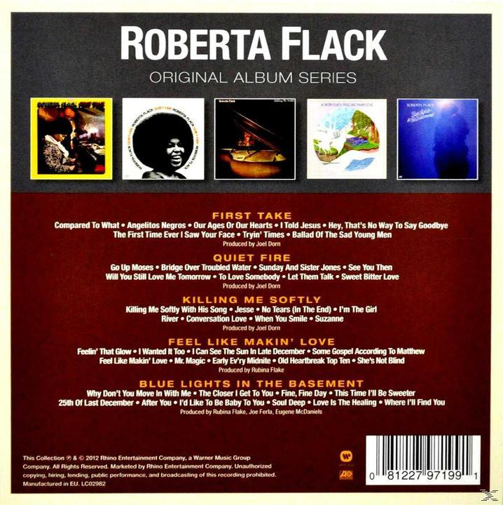 Albumcover mit dem Namen von Roberta Flack und Titeln.