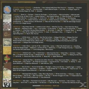 Rückseite einer CD mit einer Titelliste. Es zeigt eine Vielzahl von Albumtiteln und Tracklisten.