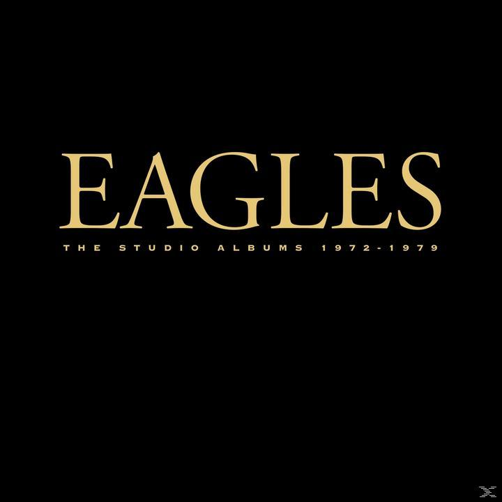 Fekete album borító, arany 'Eagles' szöveg, fehér szöveg alatta.