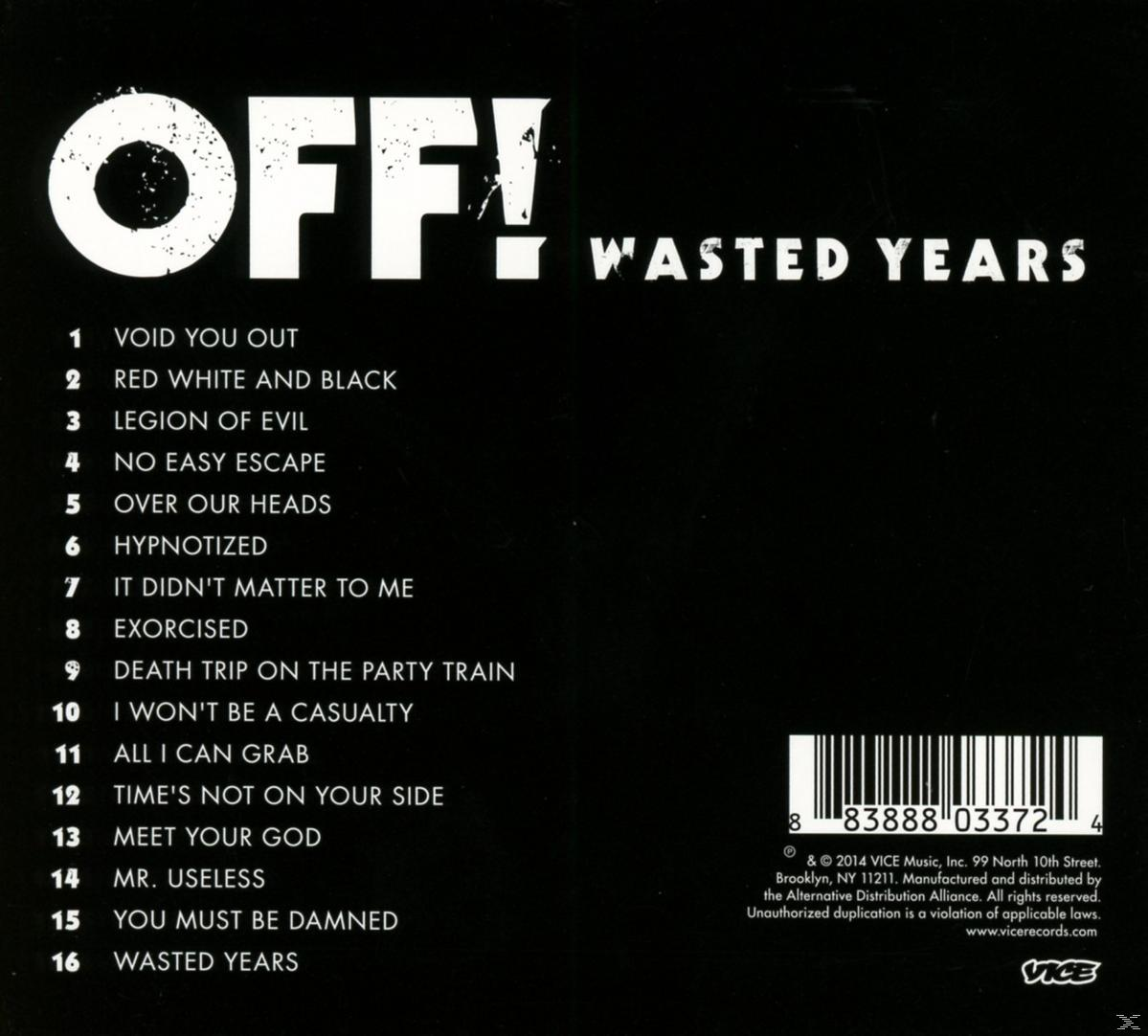 (CD) Years - - Wasted Off