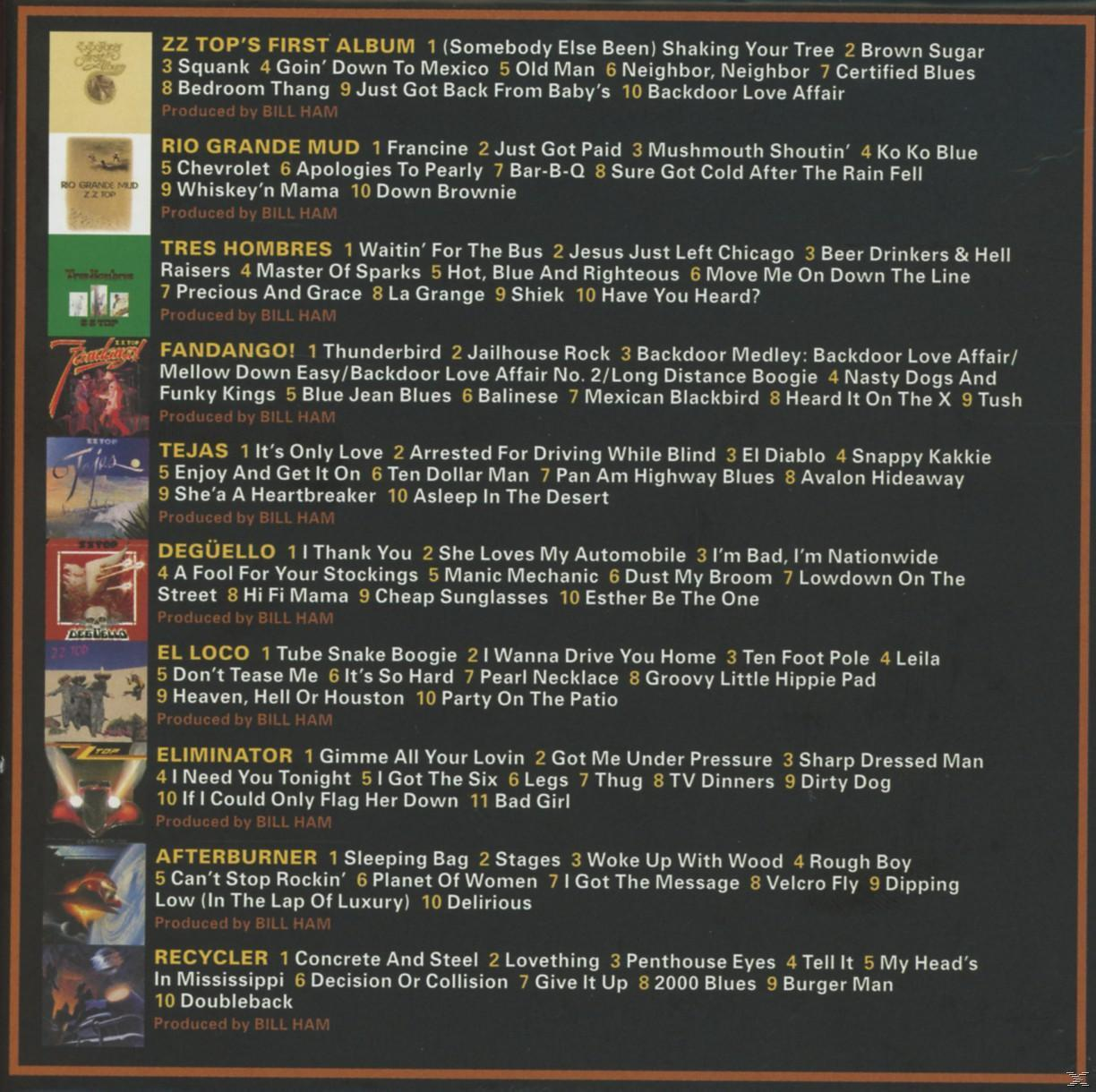 CD-Rückseite mit einer Liste von Liedern und den Namen der Künstler.