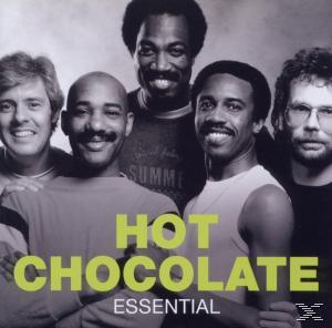 Albumcover von Hot Chocolate. Zeigt fünf Männer, die vor grauem Hintergrund in die Kamera lächeln.