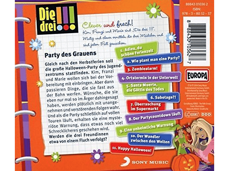 Thumbnail - Die Drei !!! - drei 32: Party des Grauens (CD)