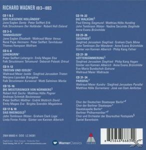 Album borító számlistával és előadói adatokkal, kék háttér. Wagner.