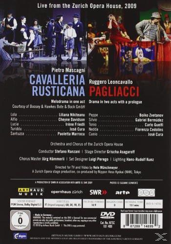 VARIOUS, Orchestra House - Zurich - Of Cavalleria Mascagni: Rusticana/Leoncavallo: Opera (DVD) The And Chorus Pagliacci