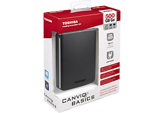 TOSHIBA Canvio Basics, 500 Go - Disque dur (HDD, 500 GB, Noir)