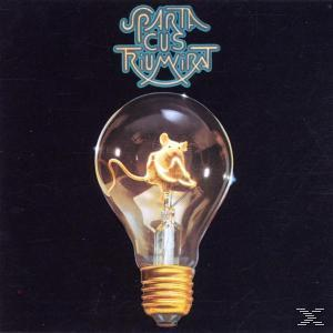 Albumcover 'Spartacus Triumvirat': goldene Maus in Glühbirne auf schwarzem Hintergrund.