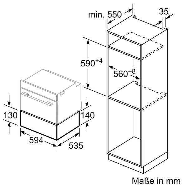 SIEMENS BI630ENS1 Zubehörschublade (550 mm)