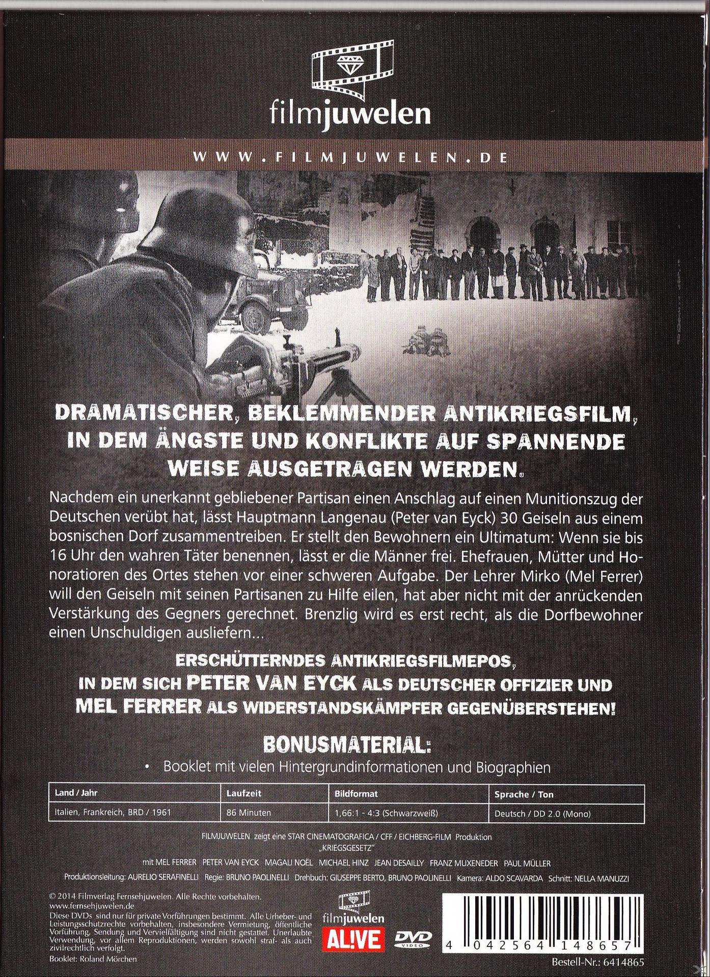 Filmjuwelen DVD-Cover. Ein Filmplakat mit Text und einer Szene mit Soldaten. Der Hintergrund ist eine Kriegsszene.