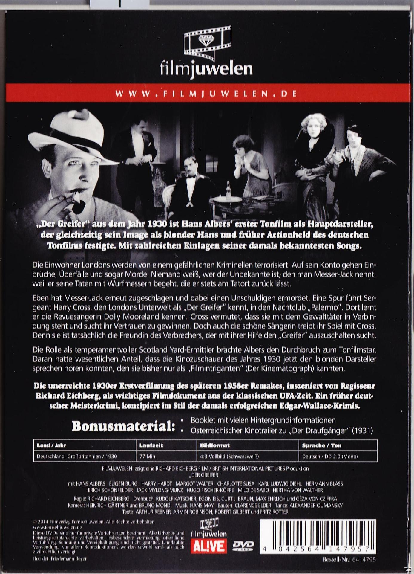 Rückseite einer Film-DVD mit Text, Schwarzweißfotos und dem Logo einer Filmfirma.