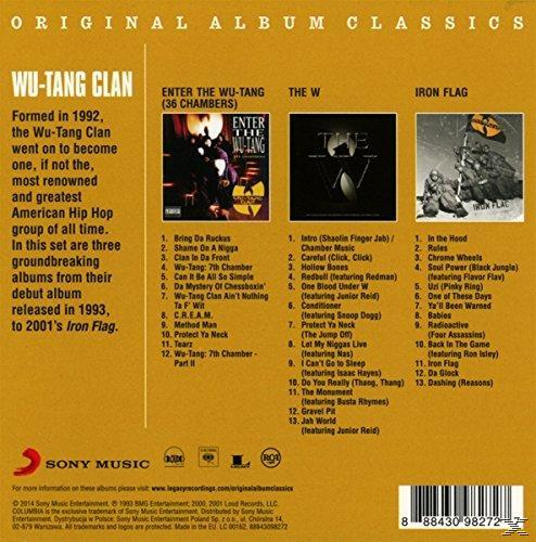 Wu-Tang Clan album borítója. Album borítók és szöveg sárga háttéren.