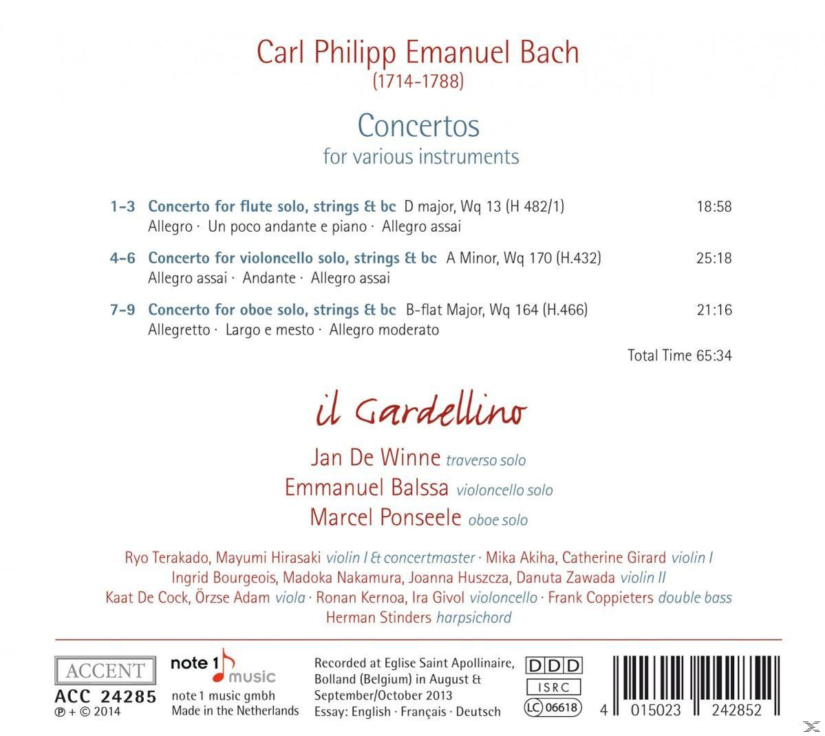 Jan De Winne, Emmanuel Balssa, Marcel Ponseele - Konzerte  - (CD)
