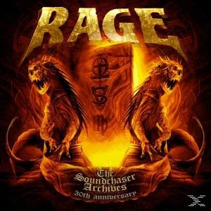 Albumcover: 'Rage - The Soundchaser Archives'. Zwei Monsterfiguren.