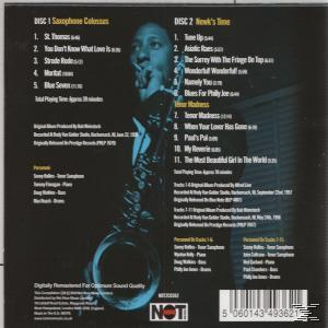 CD hátlap. Egy férfi szaxofonozik, számlistákkal és szöveggel.