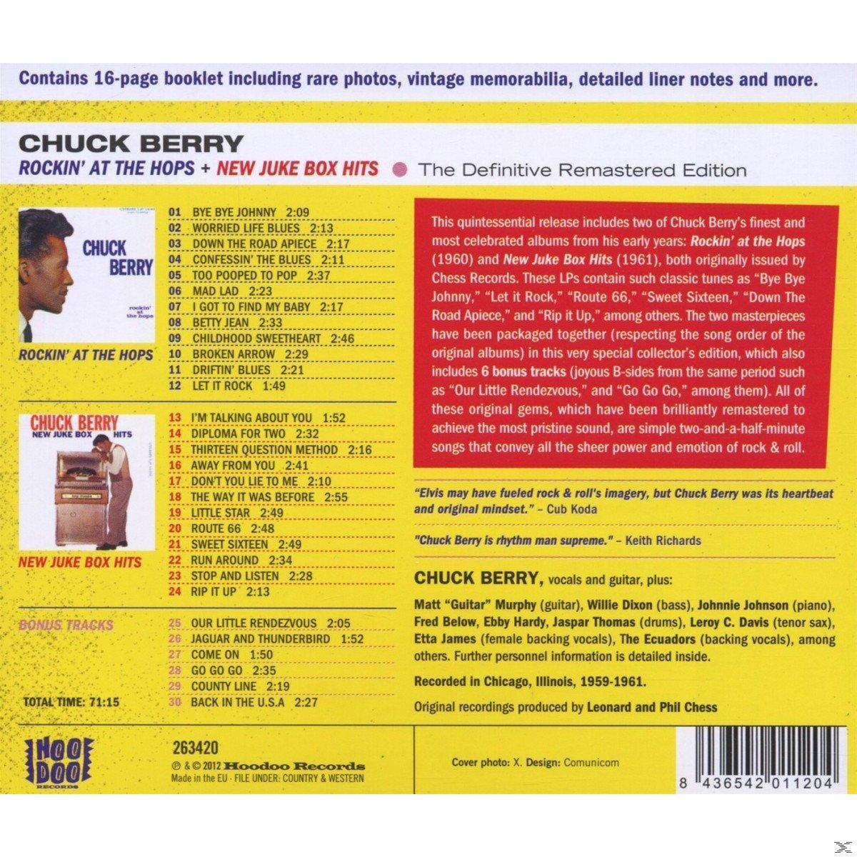 Album borító számlistával és Chuck Berry-ről szóló szöveggel, plusz egy kép a zenegépről.