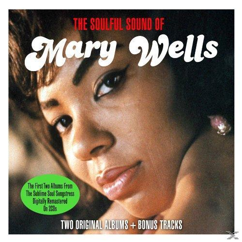 CD borító: Mary Wells közeli képe, szöveggel, fehér háttéren, népszerűsítve soulos hangzását.