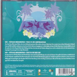 CD-Cover, blau und grün mit Meerjungfrauen und Palmen. Text auf Deutsch über die CD.