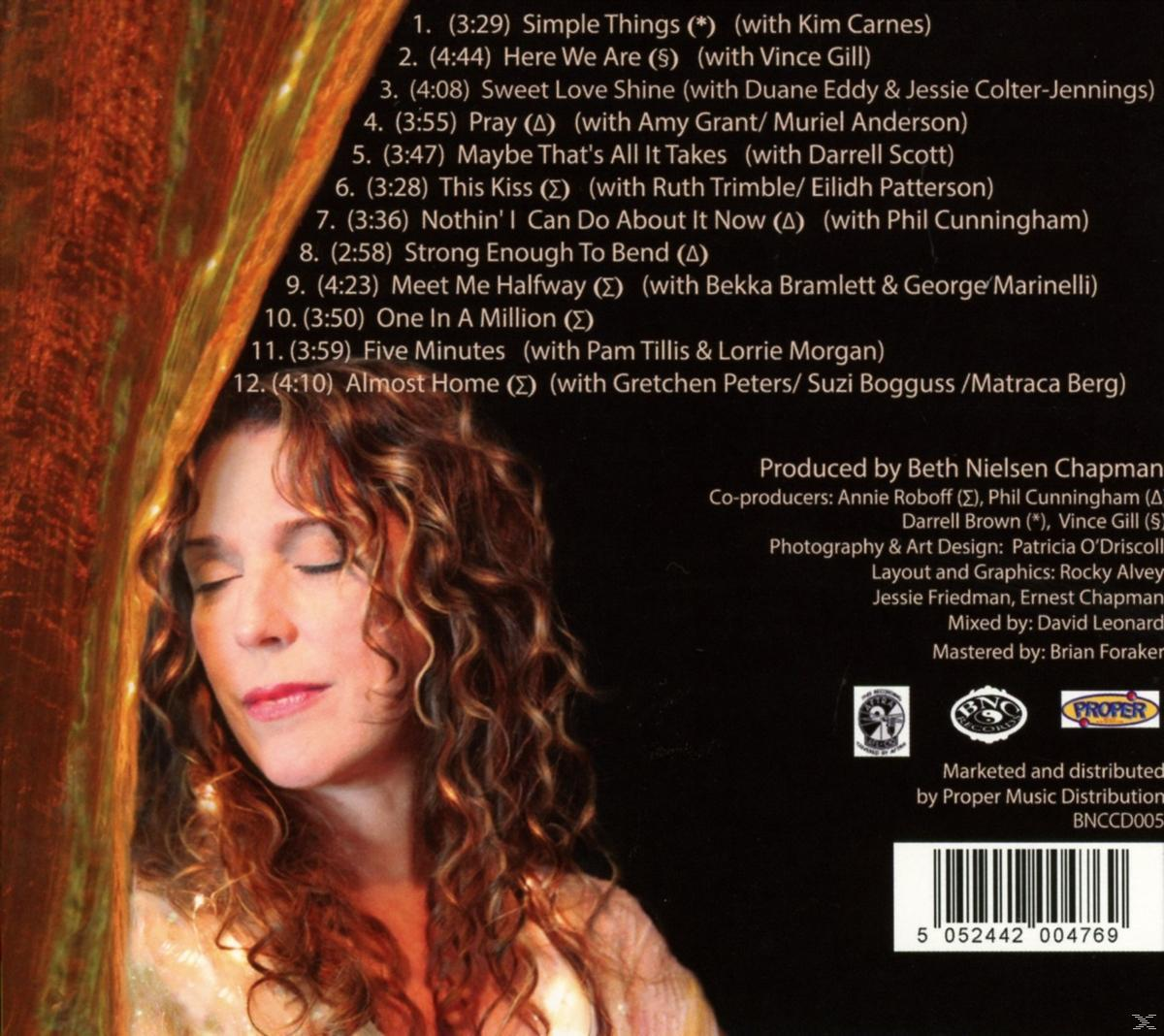 Albumcover mit einer Frau mit geschlossenen Augen und lockigem Haar. Songtitel und Credits sind um sie herum aufgeführt.