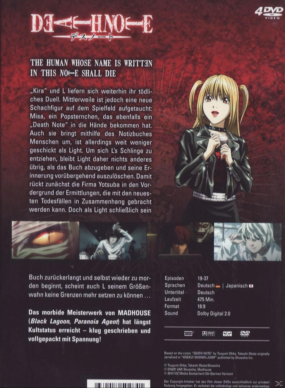 Rückseite einer DVD mit Anime-Illustrationen, japanischem Text, DVD-Titel und Titelliste.