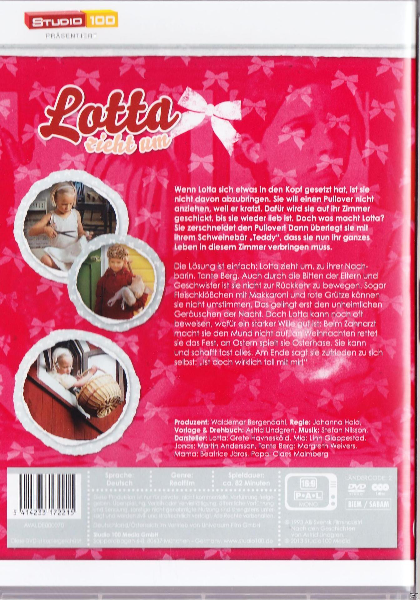 Ein DVD-Cover mit einem Kind und Text. Der Hintergrund hat ein rosa Thema und der Text ist auf Deutsch.