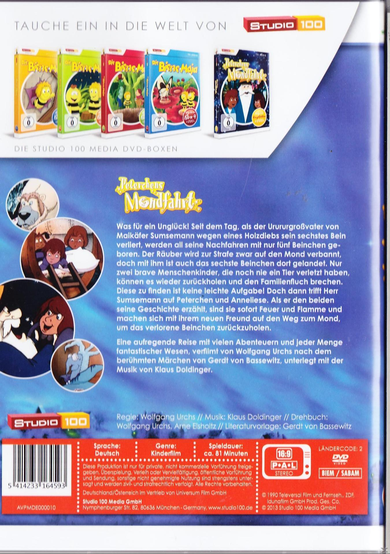 DVD-Hülle mit Cartoon-Bienen, DVD-Cover. Der Hintergrund enthält Text und Logos.