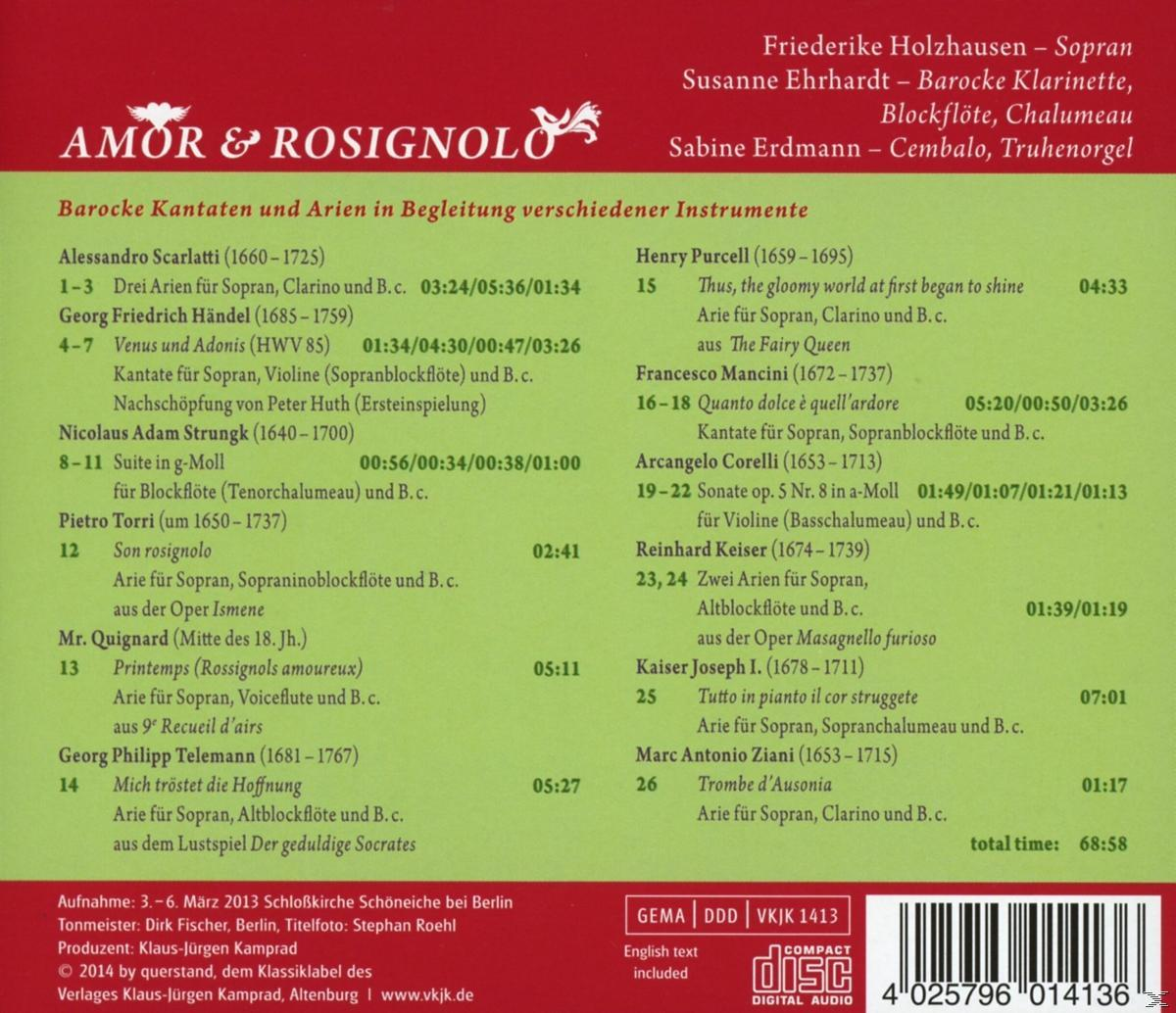 Friederike Holzhausen, Sabine Erdmann, Susanne Ehrhardt - Amor & Rosignolo  - (CD)