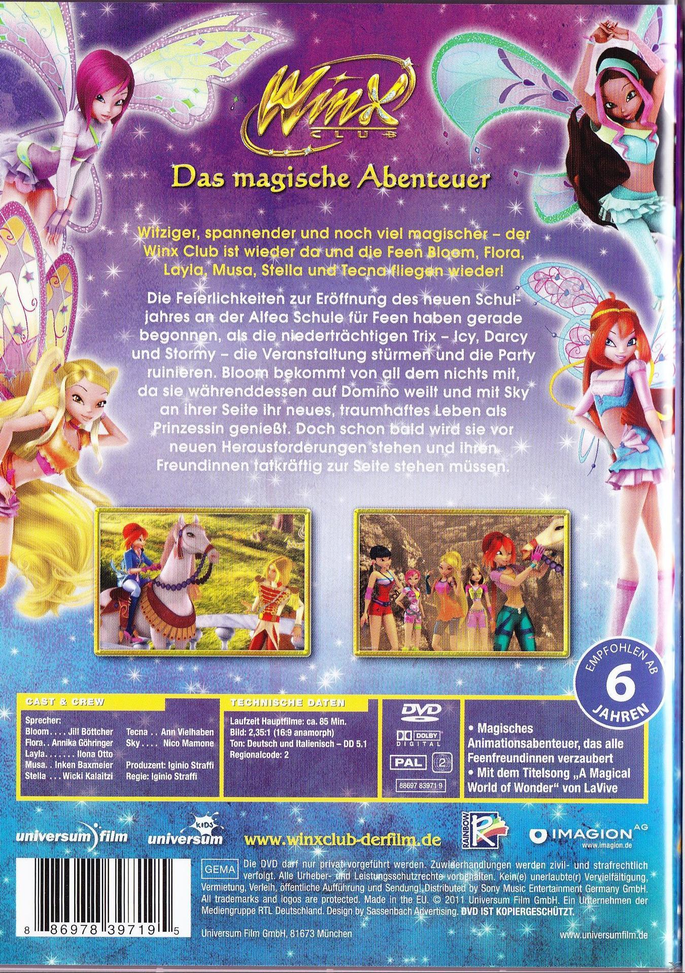 Winx - Das Club Abenteuer magische DVD