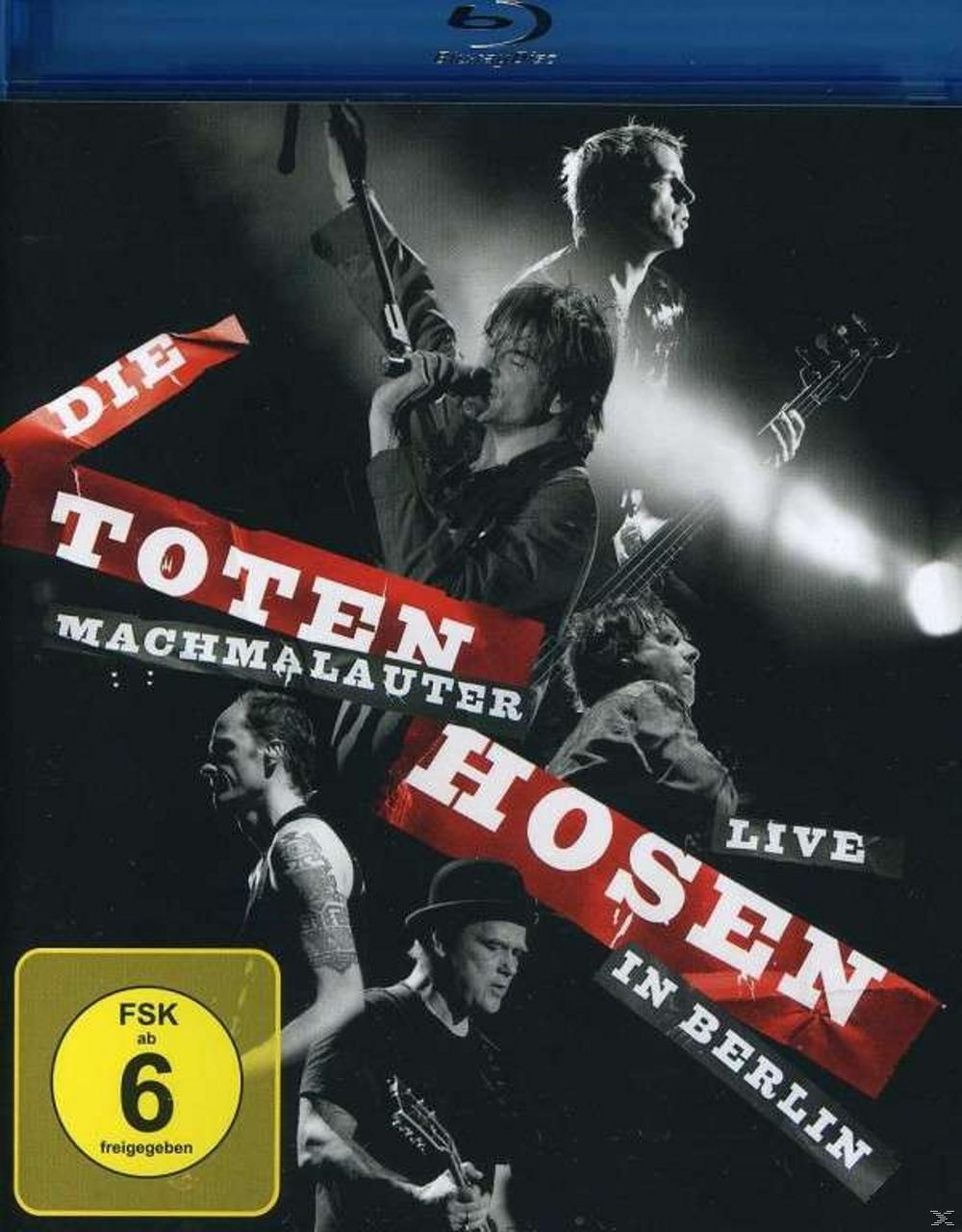 DVD-Cover, Band live. Text: Die Toten Hosen, Machmalauter, Hosen Live In Berlin.