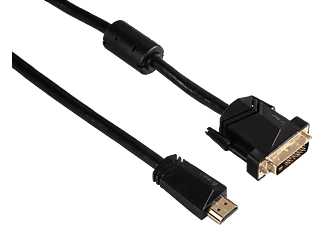 HAMA 125297 CABLE HDMI/DVI M/M 1.8M - DVI-HDMI Kabel, 1.8 m, Schwarz