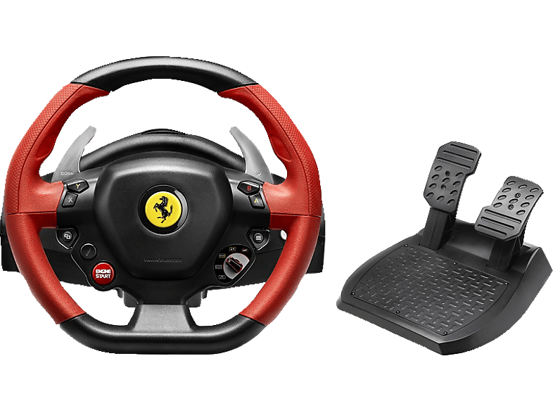 THRUSTMASTER Ferrari 458 Spider Series Xbox X|S), One Xbox / Lenkrad, 2-Pedalset, (inkl. Rot Schwarz