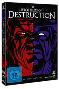 DVD-Cover mit geteiltem Gesicht zweier Wrestler. Oben steht 'BROTHERS OF DESTRUCTION'.