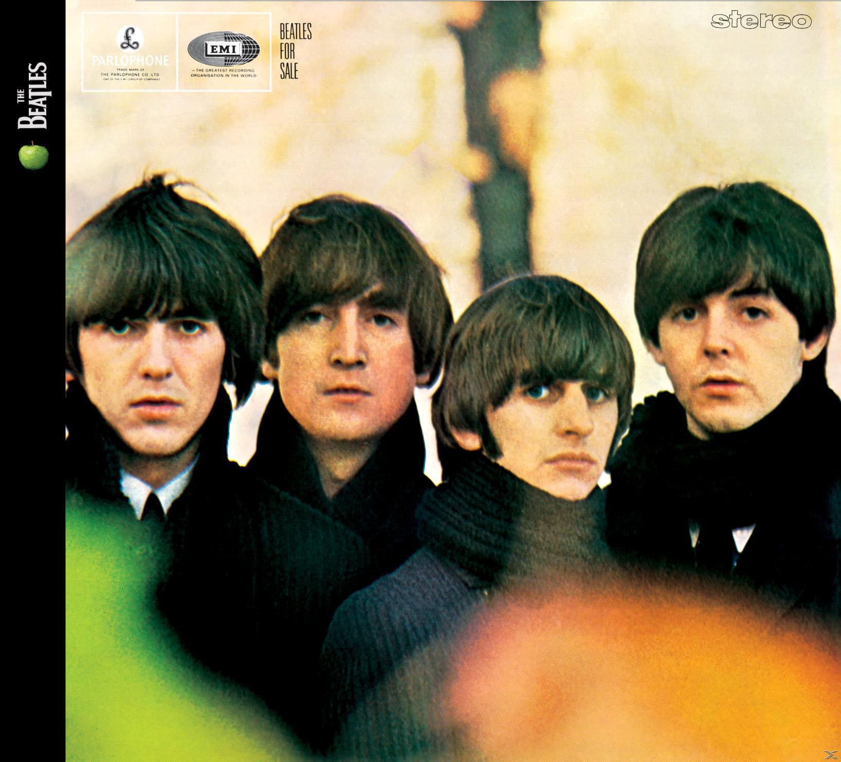 Pochette d'album. Quatre hommes aux cheveux longs. The Beatles For Sale.