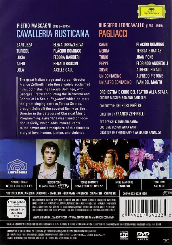 Rückseite einer Opern-DVD. Der Text enthält die Besetzung, Credits und eine Zusammenfassung mit Bildern der Oper.