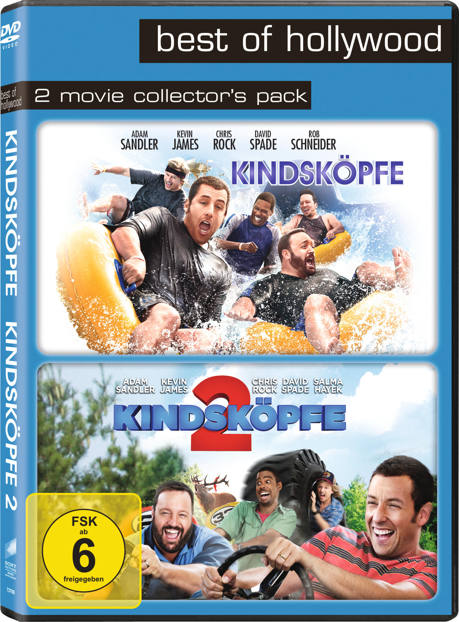 DVD-Box-Set: 'Kindsköpfe' und 'Kindsköpfe 2' mit Cast-Fotos.