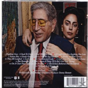 CD-Rückseite mit Tony Bennett und Lady Gaga. Listet Songs und Credits auf. Enthält einen Barcode.
