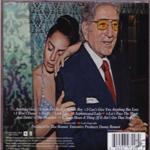 Lady Gaga Tony Bennett-tel, az album hátulja. Gaga Bennett-re támaszkodik, a dalok címeivel.