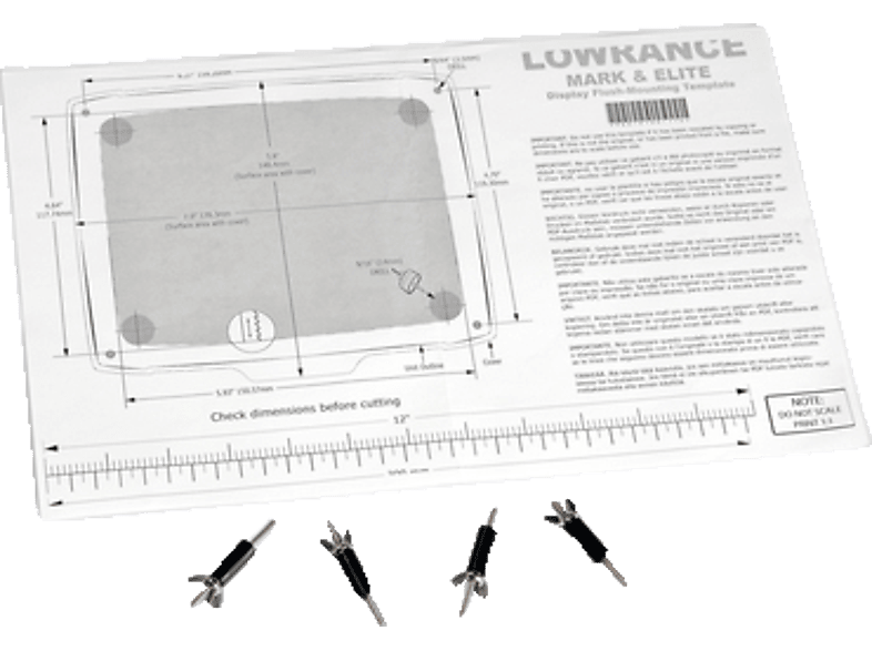 NAVICO HDS-7 GEN2, Flacheinbau-Kit, passend für Navigationssystem