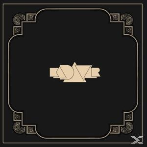 Ein Albumcover in Schwarz mit geometrischem Rand. Der Text 'DVR' ist mittig auf dem Cover platziert.