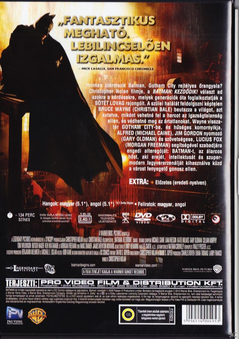 DVD borító. Batman film borítója magyar nyelven. Batman figura látható.