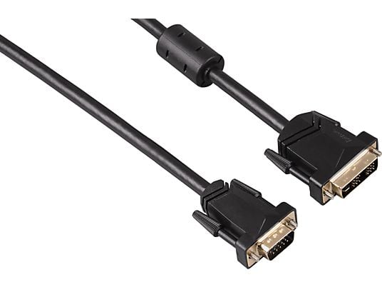 HAMA Cavo adattatore per monitore, 1.8 m - Cavo VGA-DVI, 1.8 m, Nero